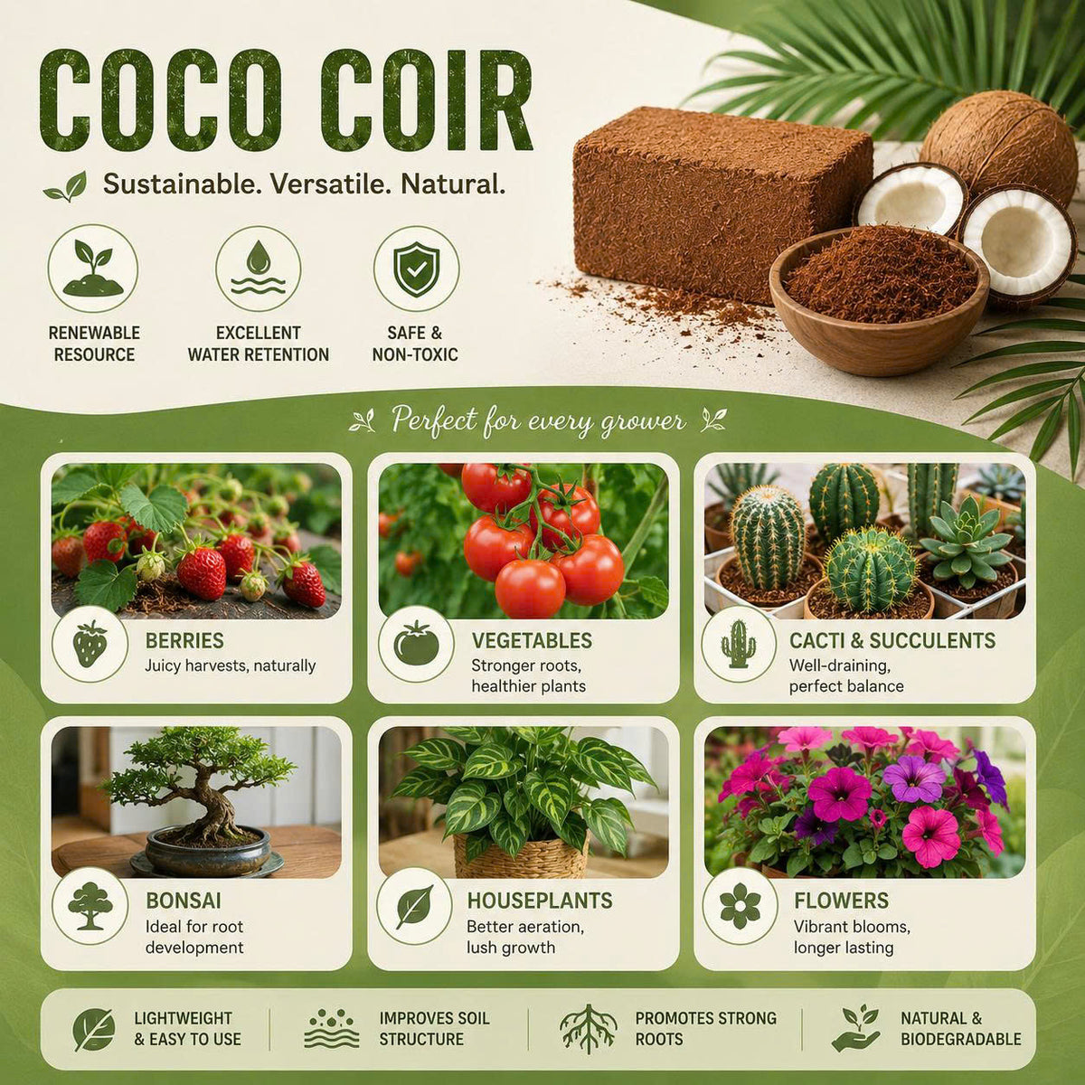 COIRIVA Compressed Coco Coir Bricks