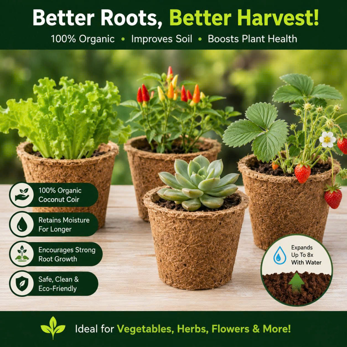 COIRIVA Compressed Coco Coir Bricks